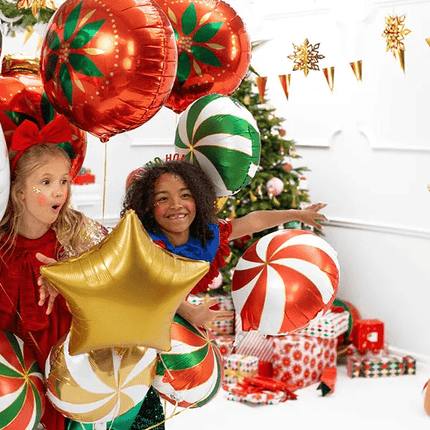 Helium Ballon Candy Rood Leeg 35cm van Partydeco koop je bij Partywinkel