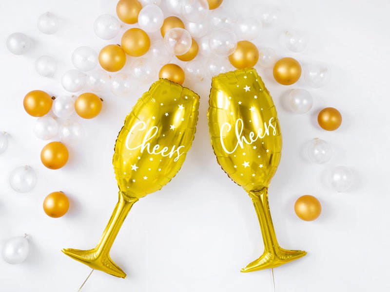 Helium Ballon Champagne Glas Leeg 80cm van Partydeco koop je bij Partywinkel