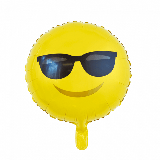 Helium Ballon Emoji Zonnebril 45cm leeg van WeFiesta koop je bij Partywinkel