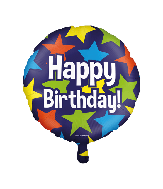 Helium Ballon Happy Birthday Sterren Leeg 30cm van Paper Dreams koop je bij Partywinkel