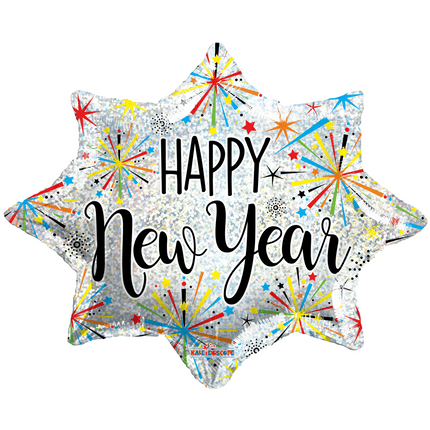 Helium Ballon Happy New Year Leeg 46cm van WeFiesta koop je bij Partywinkel