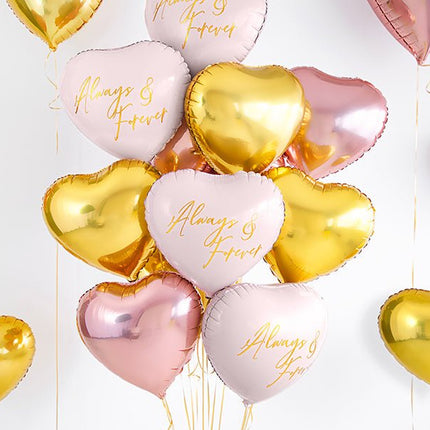 Helium Ballon Hart Goud Leeg 45cm van Partydeco koop je bij Partywinkel