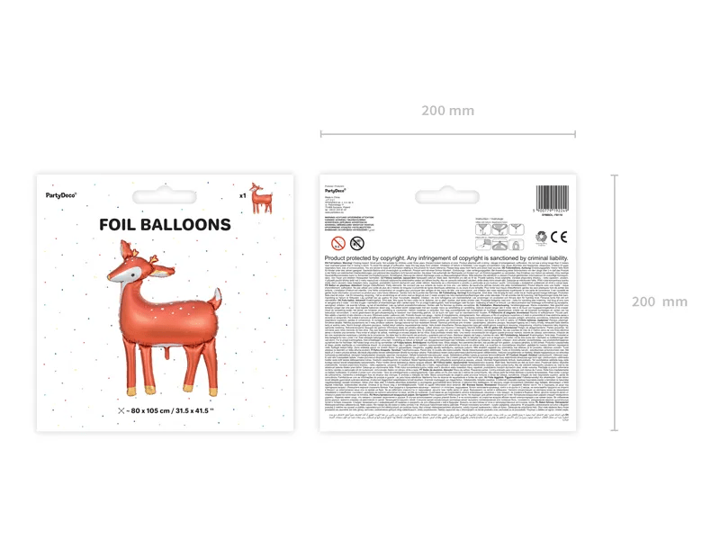 Helium Ballon Hert Leeg 1,05m van Partydeco koop je bij Partywinkel