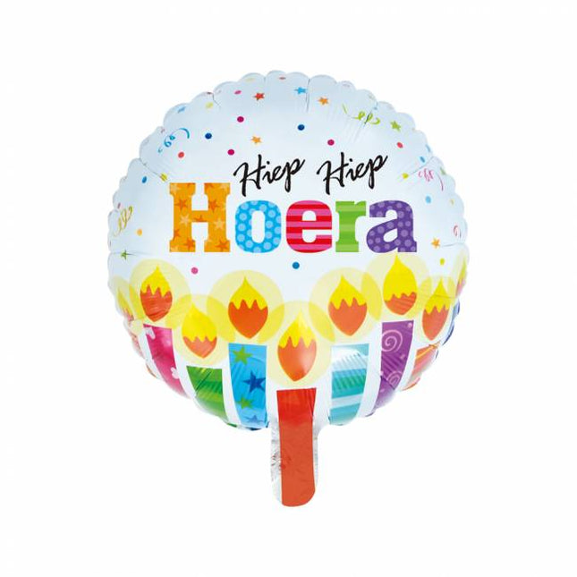 Helium Ballon Hiep Hiep Hoera 46cm leeg van WeFiesta koop je bij Partywinkel