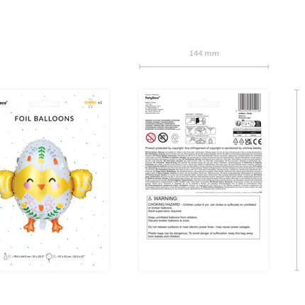 Helium Ballon Kip Leeg 57cm van Partydeco koop je bij Partywinkel
