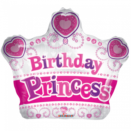 Helium Ballon Kroon Birthday Princess 45cm leeg van WeFiesta koop je bij Partywinkel