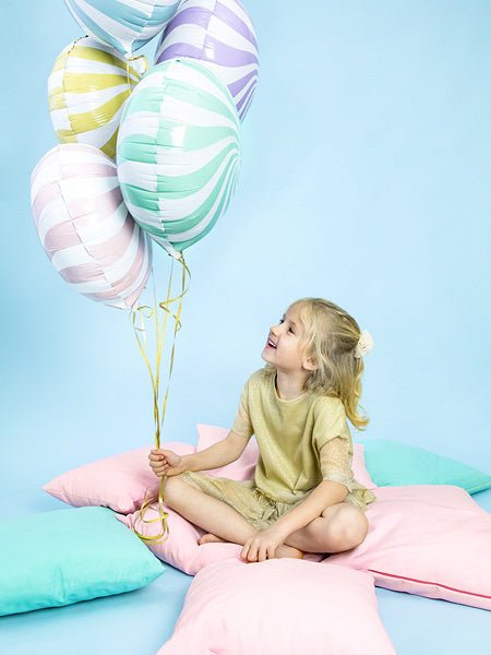 Helium Ballon Lichtroze Swirl 45cm leeg van Partydeco koop je bij Partywinkel