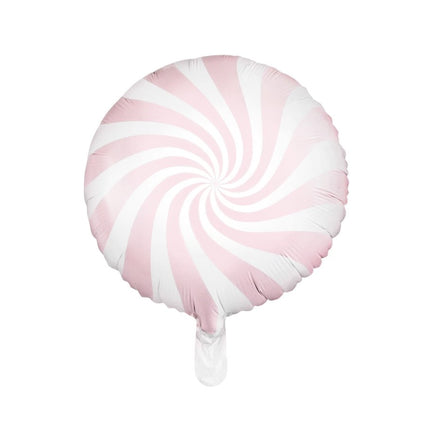 Helium Ballon Lichtroze Swirl 45cm leeg van Partydeco koop je bij Partywinkel