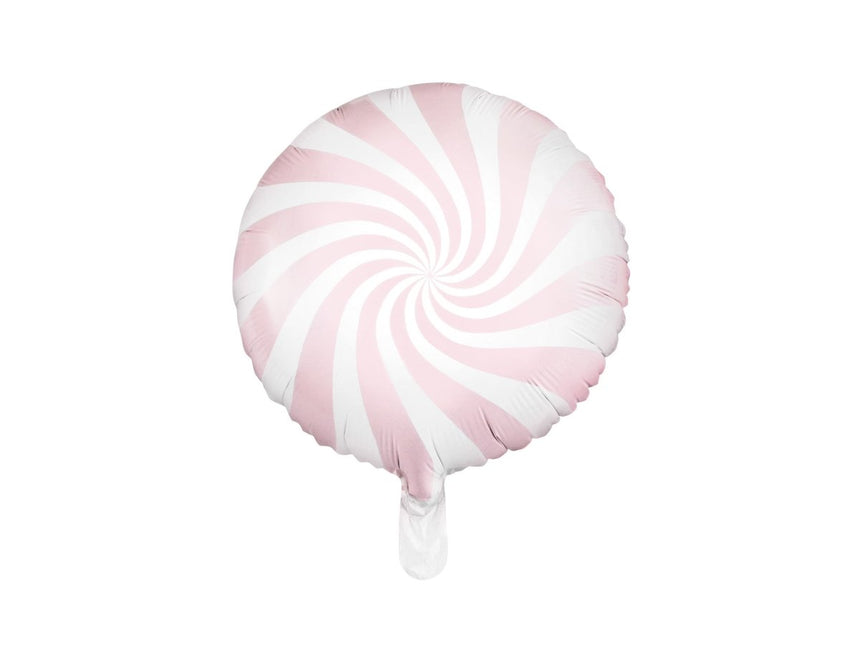 Helium Ballon Lichtroze Swirl 45cm leeg van Partydeco koop je bij Partywinkel