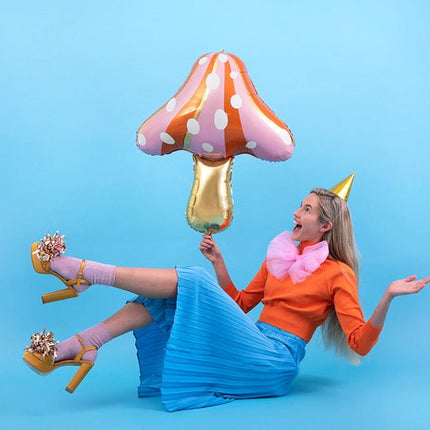 Helium Ballon Paddenstoel Leeg 75cm van Partydeco koop je bij Partywinkel