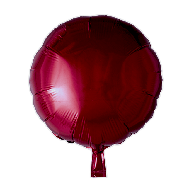 Helium Ballon Rond Bordeaux Rood 46cm leeg van WeFiesta koop je bij Partywinkel