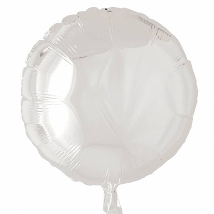 Helium Ballon Rond Wit 46cm leeg van WeFiesta koop je bij Partywinkel