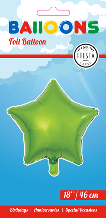 Helium Ballon Ster Groen Leeg 45cm van WeFiesta koop je bij Partywinkel