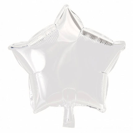 Helium Ballon Ster Wit 46cm leeg van WeFiesta koop je bij Partywinkel