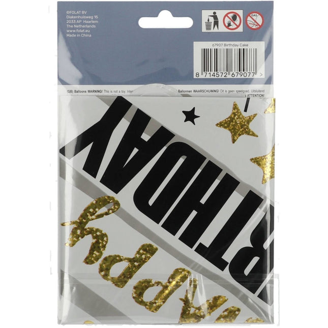 Helium Ballon Verjaardagstaart Sterren Leeg 45cm van Folat koop je bij Partywinkel