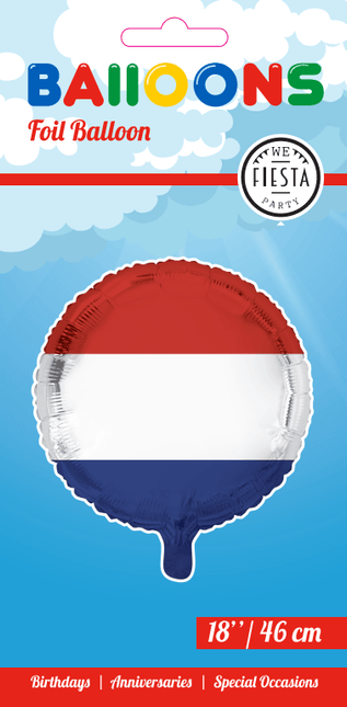 Helium Ballon Vlag Nederland 45cm leeg van WeFiesta koop je bij Partywinkel
