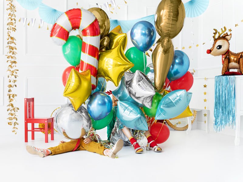 Helium Ballon Zuurstok Rood Leeg 82cm van Partydeco koop je bij Partywinkel