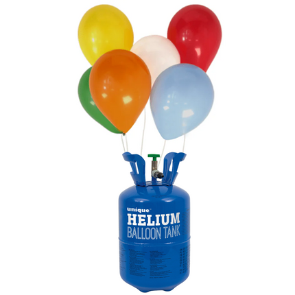 Depósito de Helio con 30 Globos y Cinta