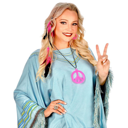 Hippie 60S Haarclip Roze van Widmann koop je bij Partywinkel
