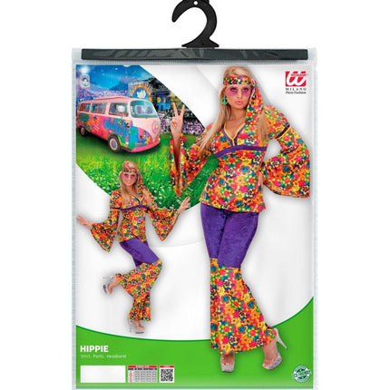 Hippie 60S Kostuum Dames Fluweel - Partywinkel - 8003558732913