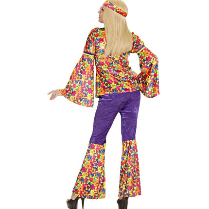 Hippie 60S Kostuum Dames Fluweel - Partywinkel - 8003558732913