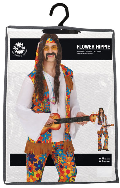 Hippie 60S Kostuum Heren Bloemen 3 delig van Fiestas Guirca koop je bij Partywinkel