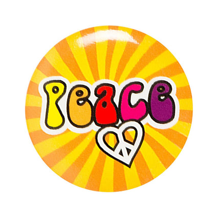 Hippie Buttons 3cm 4st van Boland koop je bij Partywinkel
