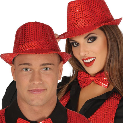 Hoed Rode Pailletten van Fiestas Guirca koop je bij Partywinkel