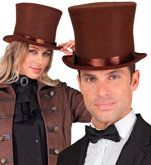 Hoge Hoed Bruin van Widmann koop je bij Partywinkel