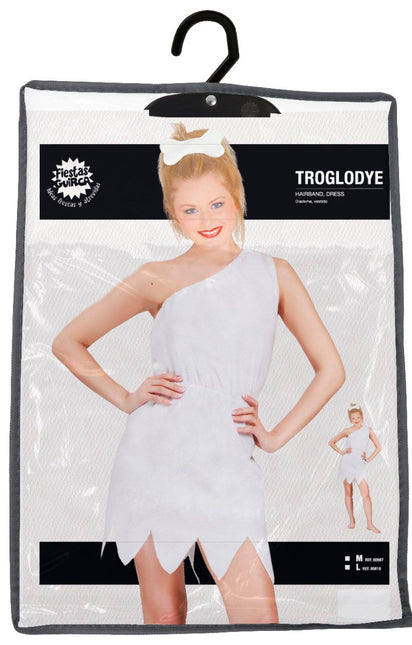 Holbewoner Kostuum Wit Dames van Fiestas Guirca koop je bij Partywinkel