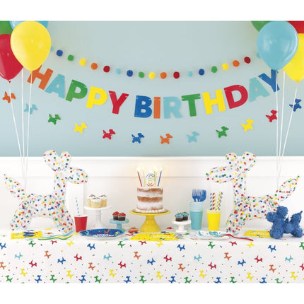 Hond Ballon Gekleurd 76cm van Unique koop je bij Partywinkel