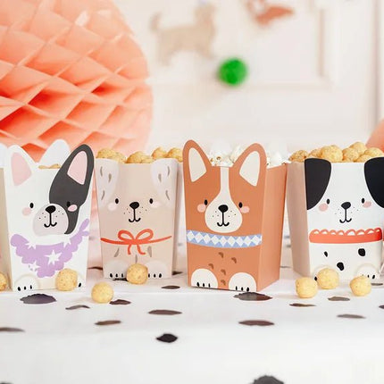 Hond Popcorn Bakjes 12,5cm 6st van Partydeco koop je bij Partywinkel
