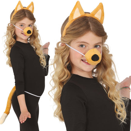 Hond Verkleedset Bruin Kind 3 delig van Fiestas Guirca koop je bij Partywinkel