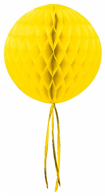 Honeycomb Bal Geel Franje 30cm van Folat koop je bij Partywinkel