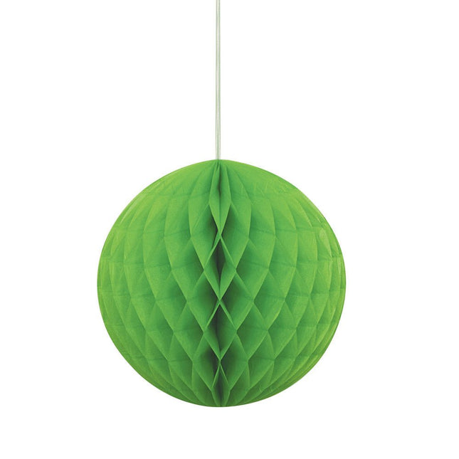 Honeycomb Bol Lime Groen 20cm van Unique koop je bij Partywinkel