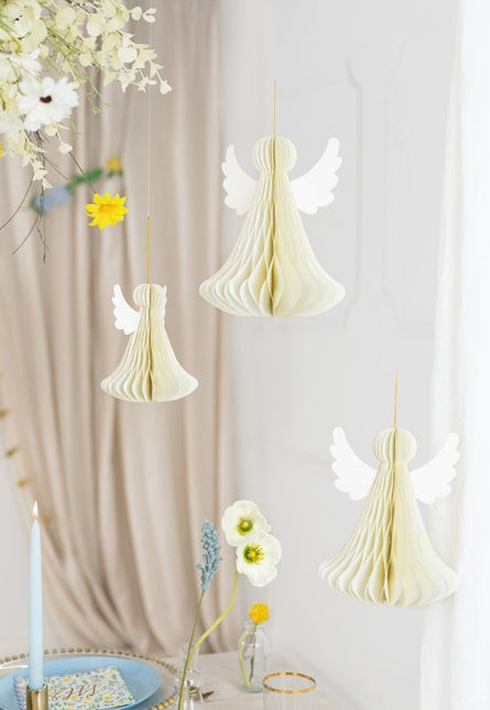 Honeycomb Engel 15cm van Partydeco koop je bij Partywinkel