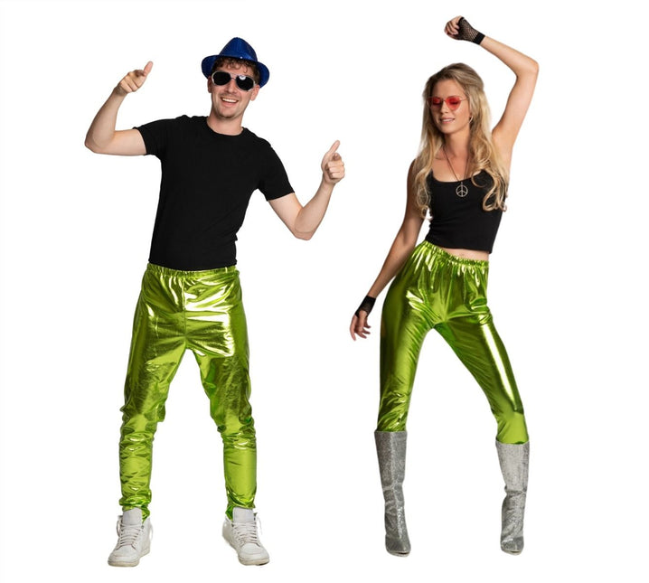 Pantalones Disco Verde Metalizado