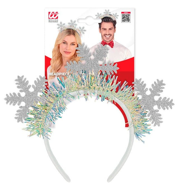 Hoofdband Sneeuwvlokken Glitter van Widmann koop je bij Partywinkel