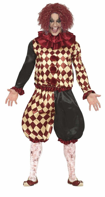 Horror Clown Halloween Kostuum Heren Rood van Fiestas Guirca koop je bij Partywinkel