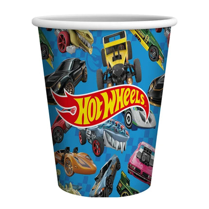 Vasos Hot Wheels azules de 250 ml, 8 unidades