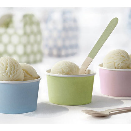 Houten Bestek Gekleurd Pastel 16cm 18 delig van Partydeco koop je bij Partywinkel