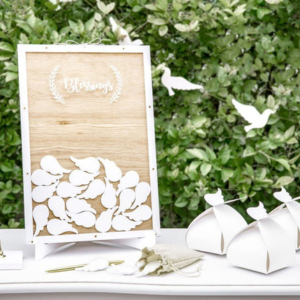 Houten Gastenboek Blessings 39,5cm van Partydeco koop je bij Partywinkel