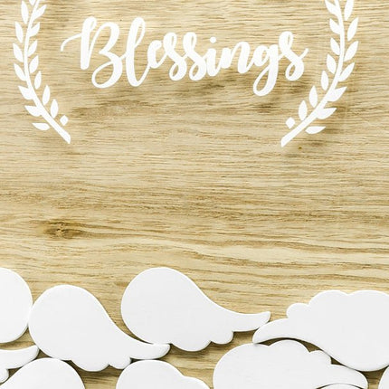 Houten Gastenboek Blessings 39,5cm van Partydeco koop je bij Partywinkel
