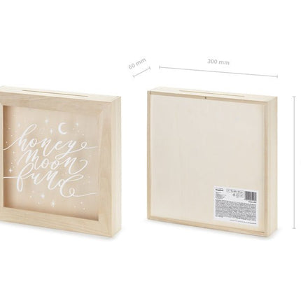 Houten Gelddoosje Bruiloft 30cm van Partydeco koop je bij Partywinkel