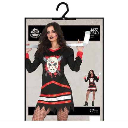 Ijshockey Halloween Kostuum Dames Rood Zwart van Fiestas Guirca koop je bij Partywinkel