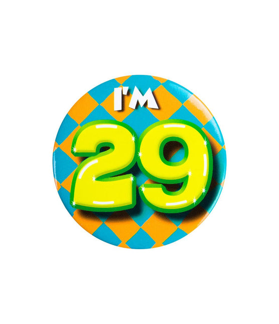 I'm 29 Button 29 Jaar 5,5cm van Paper Dreams koop je bij Partywinkel
