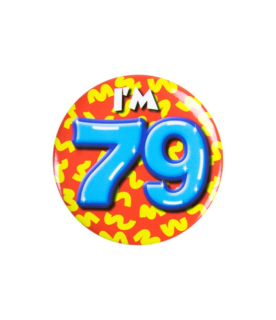 I'm 79 Button 79 Jaar 5,5cm van Paper Dreams koop je bij Partywinkel