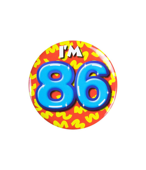 I'm 86 Button 86 Jaar 5,5cm van Paper Dreams koop je bij Partywinkel