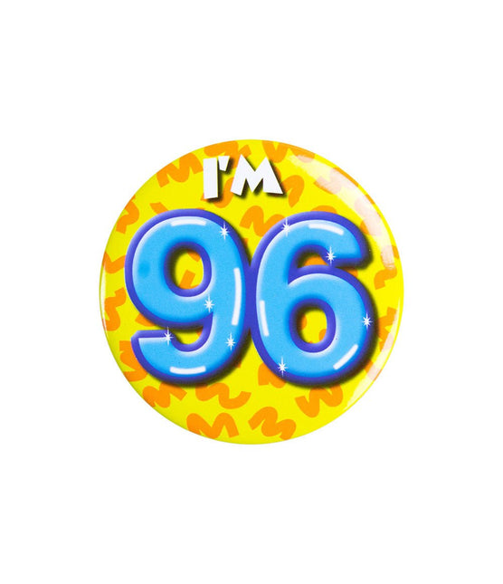 I'm 96 Button 96 Jaar 5,5cm van Paper Dreams koop je bij Partywinkel