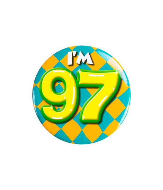 I'm 97 Button 97 Jaar 5,5cm van Paper Dreams koop je bij Partywinkel